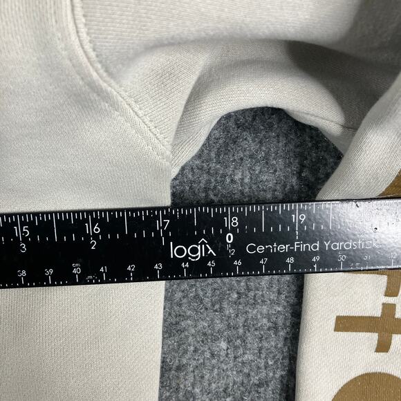 Carhartt Hoodie Youth M White Pullover Fleece Logo Graphic Distressed Boys - Picture 5 of 9